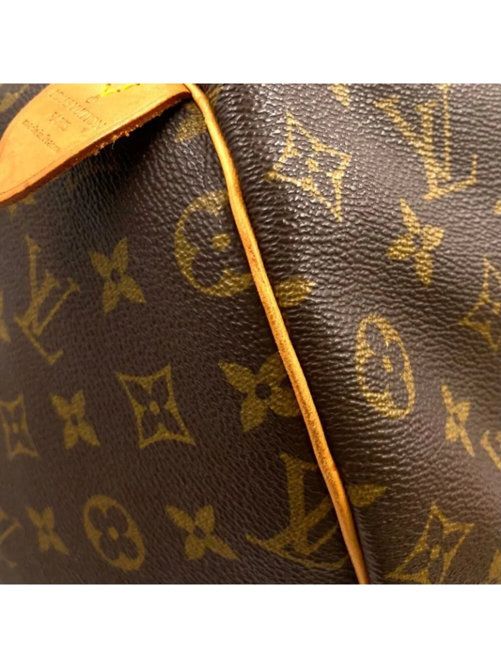 Louis Vuitton Keepall 50 Monogram Leather Brown Light Boston Bag Gold